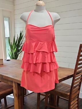Island Escape 2pcs Swim Set Coral 3 Tiered Padded. Size 14.
